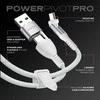 STATIK PowerPivot Pro Nylon Braided Cabel, USB-C to USB-C, 3m, Baltas