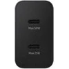 T5020XBEGEU Samsung 50W Power Adapteris DuoType-C, USB, Juodas