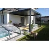 Pergola Bioclimatic: 3000x4000 mm, su LED, montuojama prie sienos