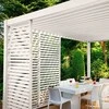 Žaliuzių sienelė stoginei Pergola PREMIUM 3 m baltos spalvos