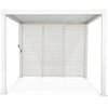 Žaliuzių sienelė stoginei Pergola PREMIUM 3 m baltos spalvos