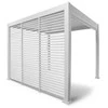 Žaliuzių sienelė stoginei Pergola PREMIUM 3 m baltos spalvos
