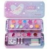 MARTINELIA Little Unicorn rinkinys Tin Case 3 Levels,11 akių šešėlių, 11 lūpų blizgių, 2 aplikatoriai, lipdukai, 2 plaukų gumytės, 2 segtukai