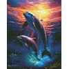 Deimantinė mozaika Delfinai spinduliuose 40x50 cm