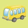 Tapyba pagal skaičius Geltonas autobusas 20x20 cm