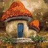 Tapyba pagal skaičius Grybų namai 30x30 cm