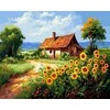 Tapyba pagal skaičius Kaimo kotedžas 40x50 cm