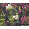 Tapyba pagal skaičius Paukščių namelis Bloom mieste 40x50 cm