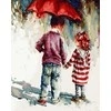 Tapyba pagal skaičius Po raudonu skėčiu 40x50 cm