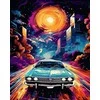 Tapyba pagal skaičius Retro automobilio nuotykis 40x50 cm