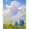 Tapyba pagal skaičius Tinginė katė pievoje 40x50 cm