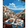 Tapyba pagal skaičius Viduržemio jūros vaizdas 40x50 cm