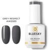 Bluesky, Bluesky, Glossy Shine Finish, Semi-Permanent Nagų lakas, Pilkas Respect, 15 ml