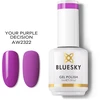 Bluesky, Bluesky, Glossy Shine Finish, Semi-Permanent Nagų lakas, Violetinė Decision, 15 ml