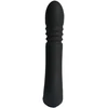 Cere, Pique, Vibrator & Pinpoint Stimulator 2-In-1, Telescoping, USB Rechargeable, Medical Silicone, Juodas