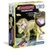 Clementoni, Mokslas - Žaidimas, Archeofun Triceratops šviečia tamsoje, Dėlionė, 61723, Unisex, 7+ metai