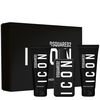 „Dsquared2“ rinkinys „Dsquared 2“: „Icon“ vyriškas kvapusis vanduo, 100 ml + „Icon“ dušo želė visiems odos tipams, 100 ml + „Icon“ drėkinamasis balzamas po skutimosi, 100 ml