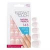 Rinkinys „Elegant Touch“ natūralių prancūziškų kvadratinių dirbtinių nagų Rožinė 143 Petite (XS), 24 vnt.