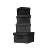 Gift Boxes Set Depot: DEPOT, GWP Cardboard Box, Juodas, 13 x 13 x 9 cm + DEPOT, GWP Cardboard Box, Juodas, 15.5 x 15.5 x 10 cm + D