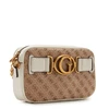 Guess, Aviana, Textile Crossbody Bag, rusvai gelsvas/Baltas, 25 x 15 x 6.5, For Women