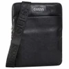 Guess, Scala, Flat Top Zip, Textile Crossbody Bag, Juodas, For Men