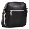 Guess, Scala, Mini, Textile Crossbody Bag, Juodas, For Men
