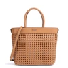 Guess, Sicilia, Synthetic Leather, Textile Handbag, Lined Compartment, Cognac, HWWG8490230, 30 x 30 x 12 cm