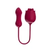 Honey Play Box, Rosa, Rotating Rose Toy &amp; Thrusting Vibrator 2-In-1, 9 Thrusting Patterns &amp; 9 Rotation Patterns Modes, Rose, USB Rechargeable, Silicone+ABS, 39.29 × 5.51 × 9.40 cm, Raudona
