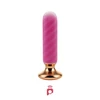 Honey Play Box, Rose Twister, Vibrating Anal Plugs, 10 Vibrating Modes, Hands-Free Remote, Curved, USB Rechargeable, ABS+Medical Silicone, 12.95 × 3.00 cm, Rožinė