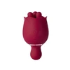 Honey Play Box, Rosewyn, Vibrator &amp; Pinpoint Stimulator 2-In-1, 9 Rotating Modes &amp; Finger Pinching Stimulation, Rose, USB Rechargeable, Silicone+ABS, 10.57 × 4.45 cm, Raudona