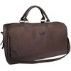 Hugo Boss, Duffle, Synthetic Leather, Textile Handbag, Weekend Bag, Dark Brown, 50 x 18 x 31 cm