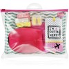 Inflight Essential Kit rinkinys Beauty Junky: Beauty Junky plaukų gumytė, 3 vnt. + Beauty Junky putų ausų kištukai + Beauty Junky lagaminas