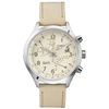 Laikrodis Timex, Intelligent Quartz, Quartz Leather Strap Watch, Cronograf Fly-Back, rusvai gelsvas, T2P382, For Men