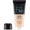 „Maybelline Fit Me Matte + Poreless“ skystas makiažo pagrindas, 100 „Warm Ivory“, 30 ml