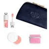 Natural Glow Ritual Set Christian Dior: Backstage Rosy Glow Blush Compact Powder 001 Rožinė 4.6 g + Addict Glossy Lip Oil 001 Rožinė, 6 ml + Abricot Fortifying Nail Kreminis Treatment, 8 g + Textile Makeup Bag Mėlyna