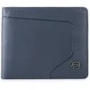 Piquadro, Akron, Leather Wallet, With Detachable Document Holder, Mėlyna, For Men