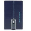 Piquadro, Mėlyna Square, Leather Wallet, Square Sliding System with Money Clip, PP5358B2R-BLU2, Mėlyna, For Men