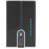 Piquadro, Mėlyna Square, Leather Wallet, Square Sliding System with Money Clip, PP5358B2R-N, Juodas, For Men