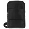 Piquadro, Obidos, Leather Crossbody Bag, Juodas, For Men