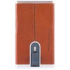 Piquadro, Piquadro, Odinis kortelių dėklas, Kvadratinė stumdoma sistema, Arancio, Unisex