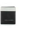 Piquadro, Piquadro, Leather Wallet, For Back And Credit Cards, Juodas, Gray, For Men