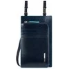 Piquadro, Tasche, Leather Crossbody Bag, Mėlyna, 11.5 x 19 x 2 cm, For Men