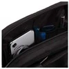Piquadro, Trakai, Leather - Fabric, Small, Textile Crossbody Bag, Juodas, 27 x 21 x 5 cm, For Men