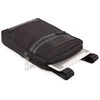 Piquadro, Trakai, Leather - Fabric, Small, Textile Crossbody Bag, Juodas, 27 x 21 x 5 cm, For Men