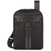 Piquadro, Trakai, Shoulder Bag, Textile Crossbody Bag, Juodas, 23 x 17 x 5 cm, For Women