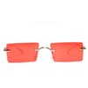 Rimless Be rėmelio, be rėmelio, akiniai nuo saulės, raudona arba mirę, moterims
