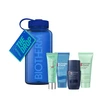 Set Biotherm: Aquafitness, Dušo želė, 40 ml + Day Control, 72h Protection, Dezodorantas Roll-On, For Men, 75 ml + Aquapower, Eliminates Impurities, Cleansing Gel, For Face, 40 ml + Aquapower, Hydrating, Daily, Gel, For Face, 30 ml + Biotherm, Vanduo Bottle, 1000 ml, Vanduo Bottles, Dark Mėlyna, Adults