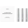 Set Byredo: Colour Stick Multifunctional Eyeshadow Stick Dravite 3.5 g + Colour Stick Multifunctional Eyeshadow Stick Vienna 3.5 g + Colour Stick Multifunctional Eyeshadow Stick 580 Ultramagnetic 3.5 g + Byredo GWP Textile Pouch