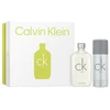 Rinkinys Calvin Klein: CK One tualetinis vanduo unisex, 100 ml + CK One 24 val. apsaugos dezodorantas purškiklis vyrams, 150 ml
