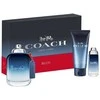 Rinkinys Coach: Mėlyna, tualetinis vanduo, vyrams, 100 ml + Mėlyna, tualetinis vanduo, vyrams, 15 ml + Mėlyna, dušo gelis, barzdai ir plaukams, 100 ml